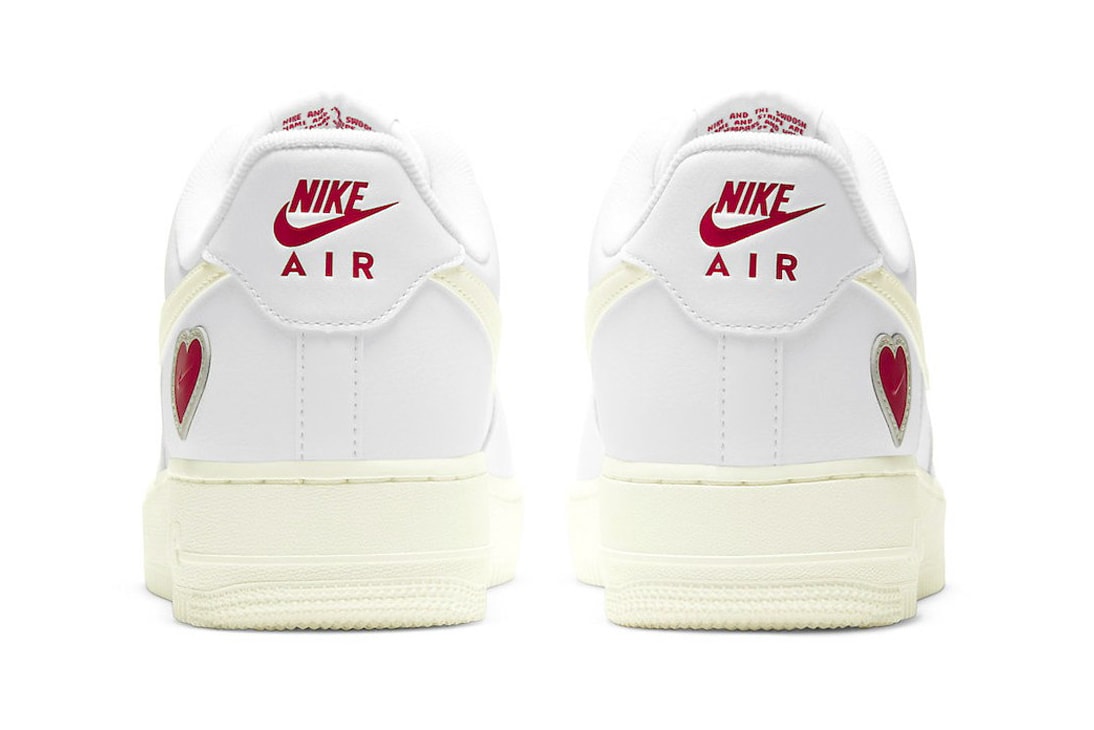Nike Air Force 1 Valentine's Day Red Heart White