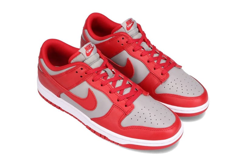 red and grey nike dunks