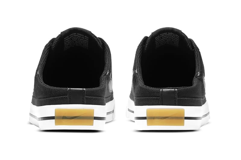nike nikecourt legacy mules sandals womens white black colorway sneakerhead shoes footwear