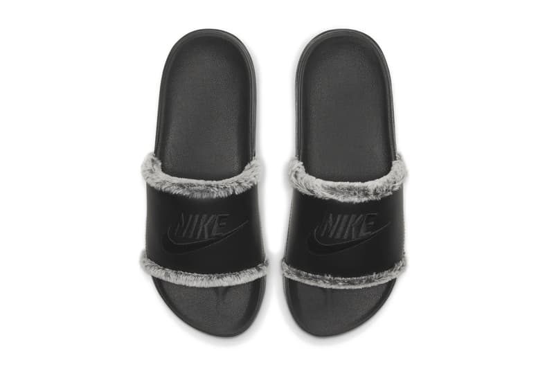 En necesidad de Buena voluntad Aclarar Nike Logo Slides Plush Faux Fur Lining | Hypebae
