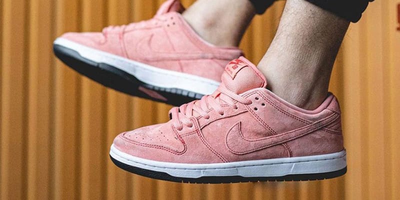 pink suede nike dunks