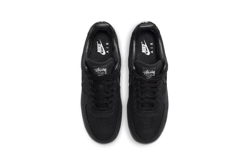 nike stussy collaboration air force 1 sneakers black colorway sneakerhead shoes footwear