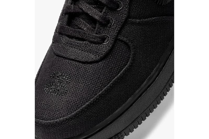 nike stussy collaboration air force 1 sneakers black colorway sneakerhead shoes footwear