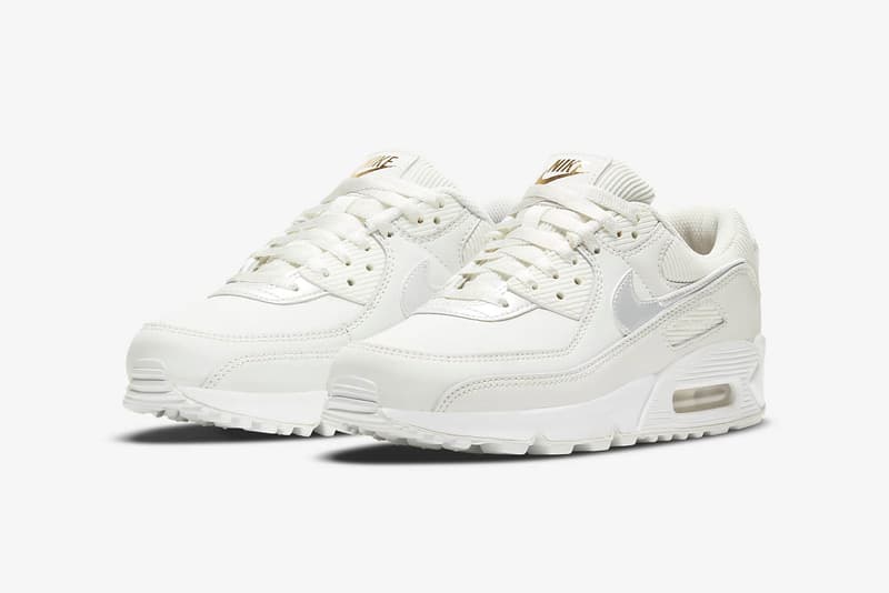 nikes blazer mid 77 air max 90 sneakers white silver gold chain colorway footwear shoes sneakerhead