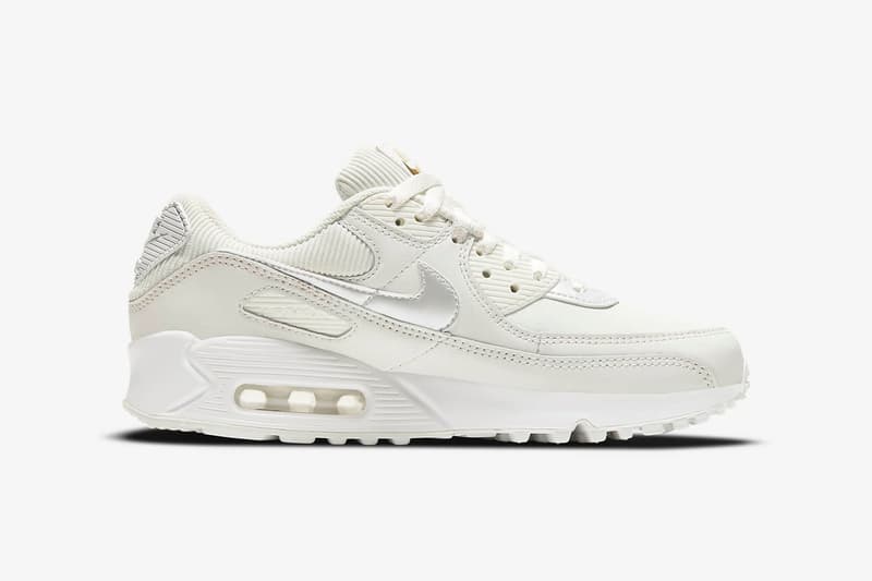 nikes blazer mid 77 air max 90 sneakers white silver gold chain colorway footwear shoes sneakerhead