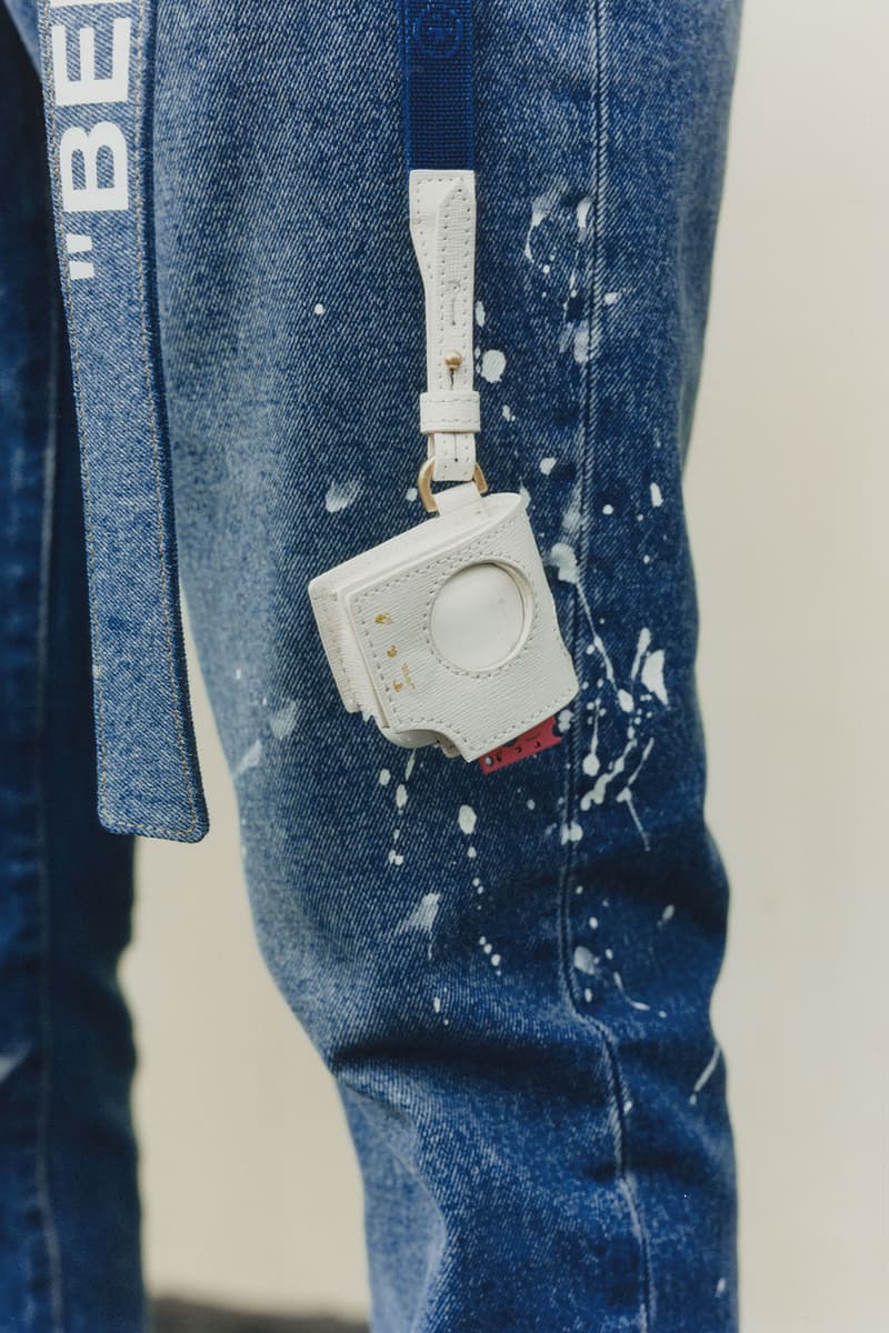 off-white wechat weixin mini program capsule collaboration china denim jeans white airpods case accessories