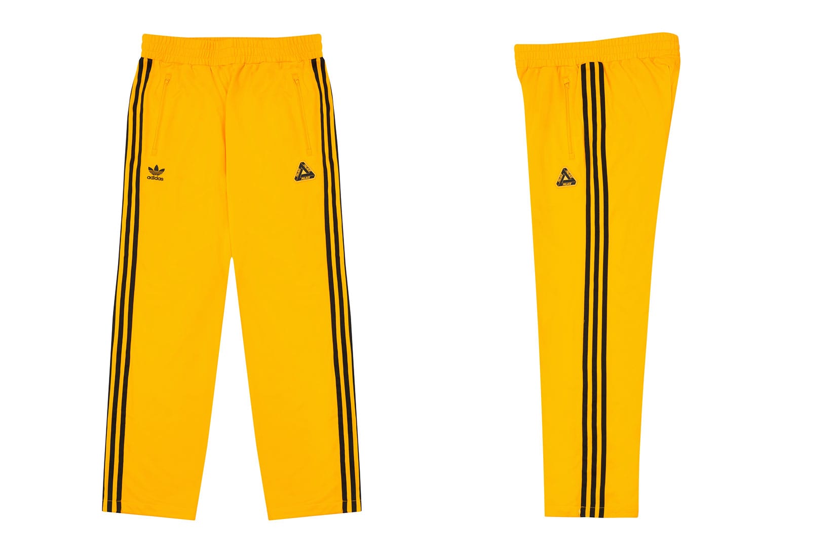 black and yellow adidas joggers