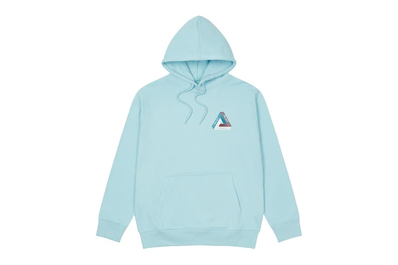 palace skateboards logo hoodies holiday drop 6 sky blue