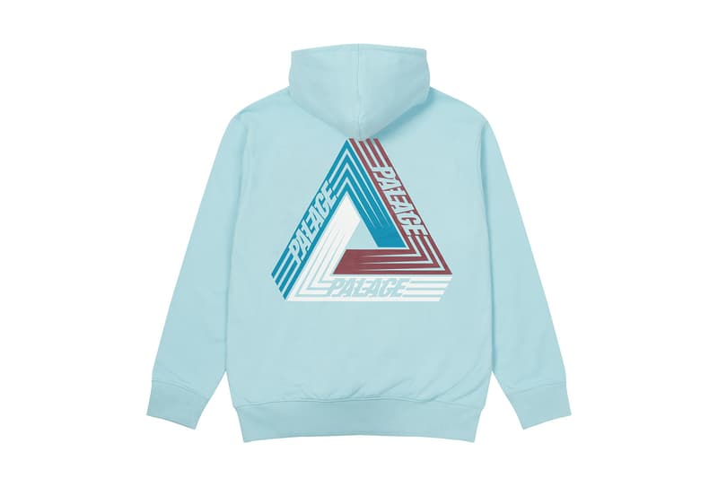 palace skateboards logo hoodies holiday drop 6 sky blue