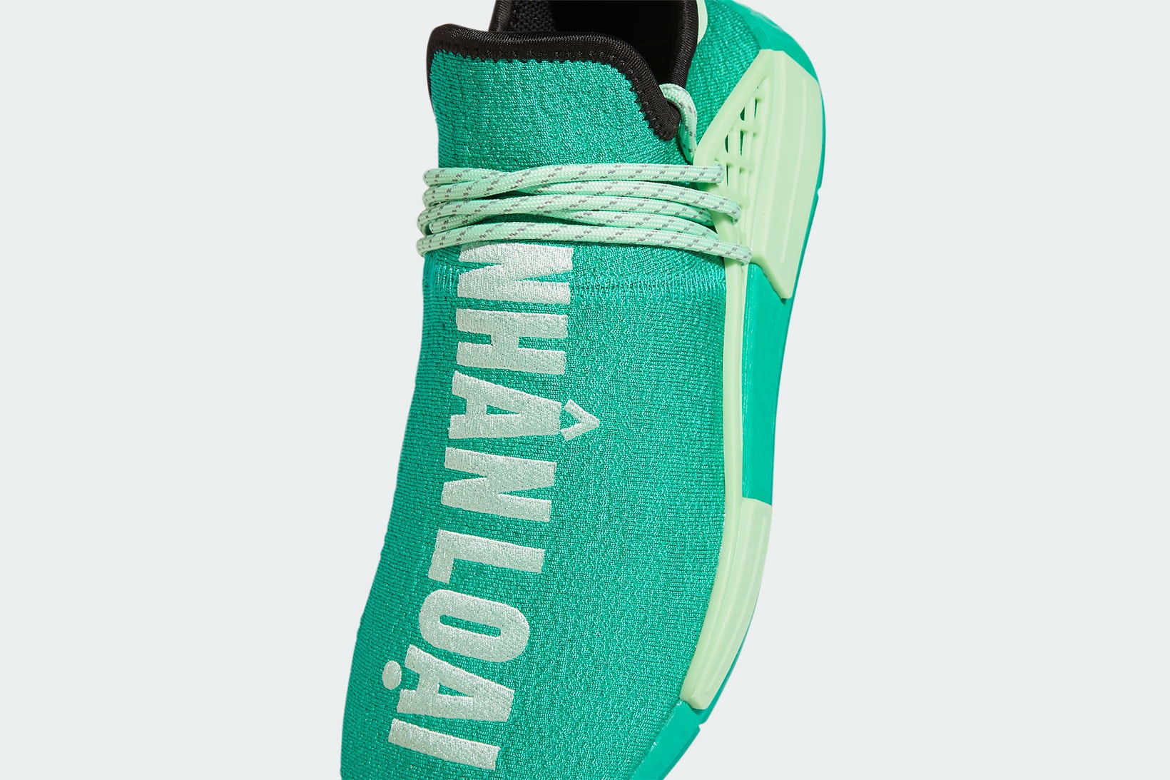 pharrell williams adidas originals pw hu nmd collaboration sneakers mint green new colorway sneakerhead footwear shoes 