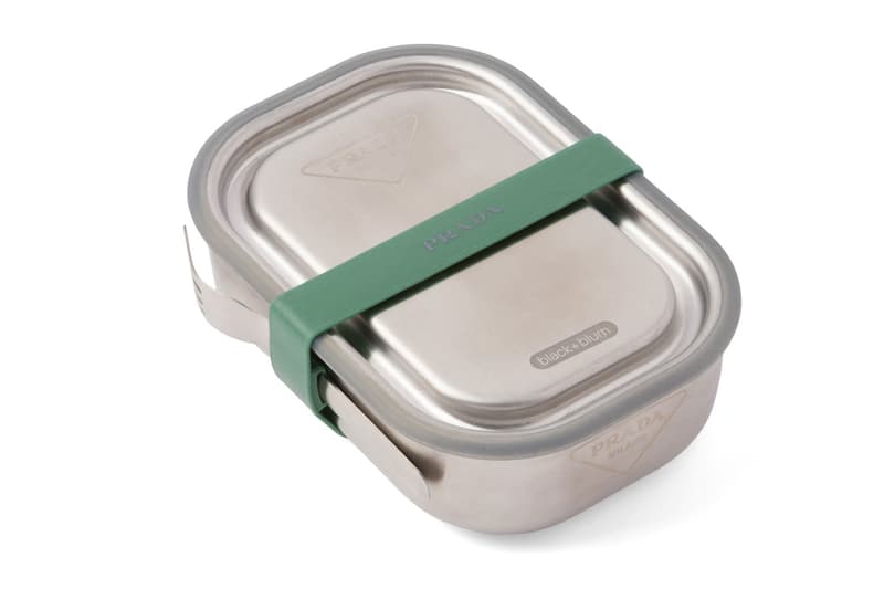 prada black and blum lunch boxes logo stainless steel sustainable