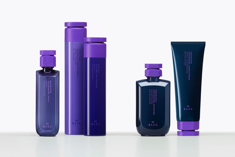 r co bleu sustainable haircare collection shampoo conditioner hair spray mask