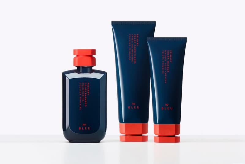 r co bleu sustainable haircare collection shampoo conditioner hair spray mask