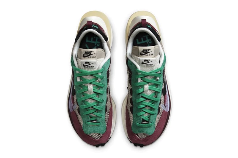 nike x sacai vaporwaffle string black villain red