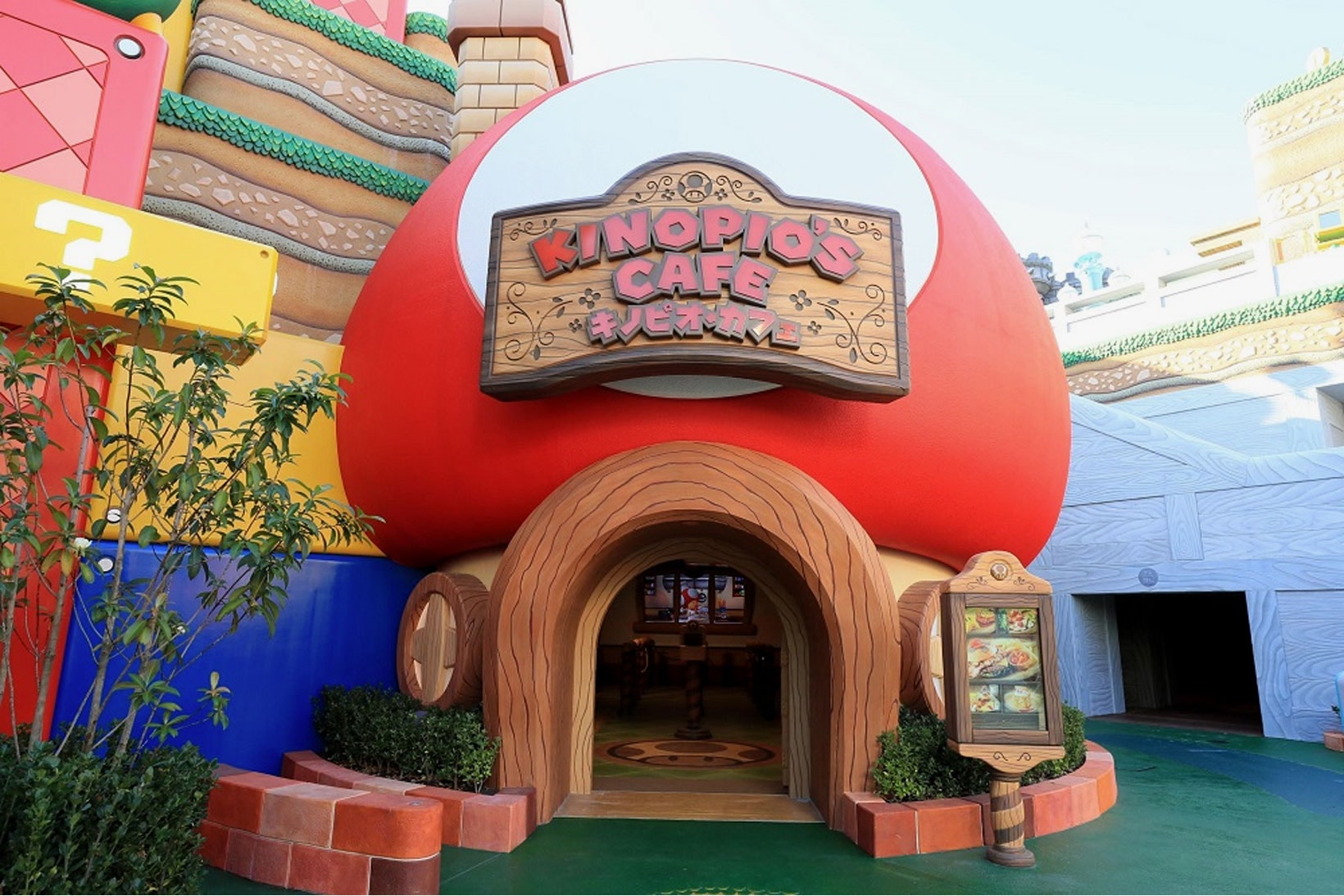 super nintendo world osaka japan theme park opening toad's cafe