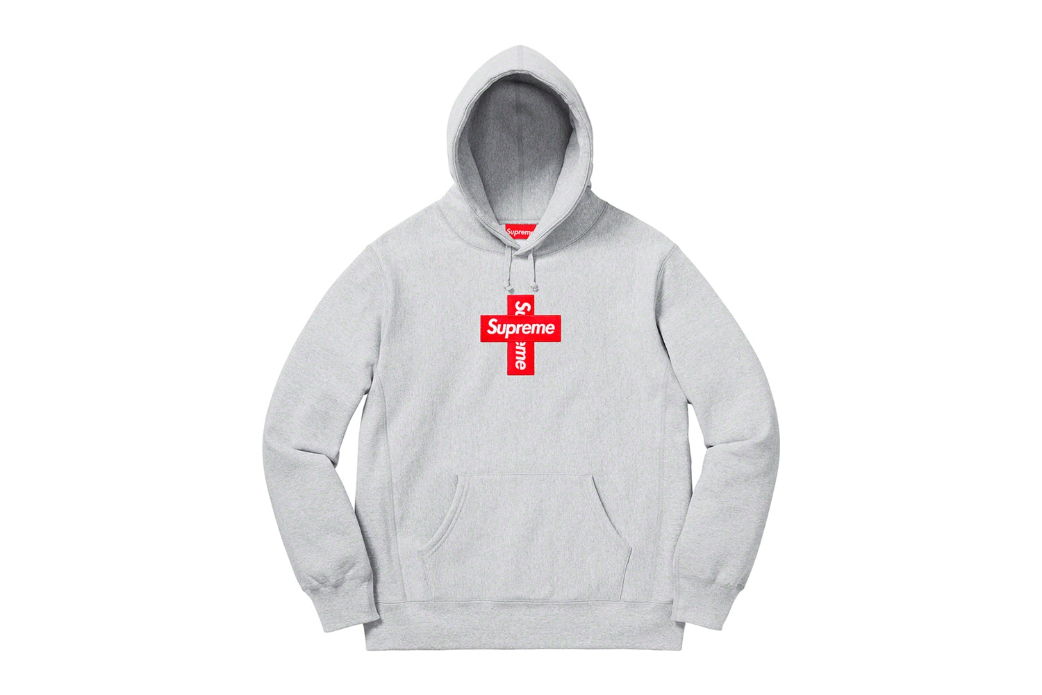 White red supreme hoodie denim jacket street style streetwear box logo