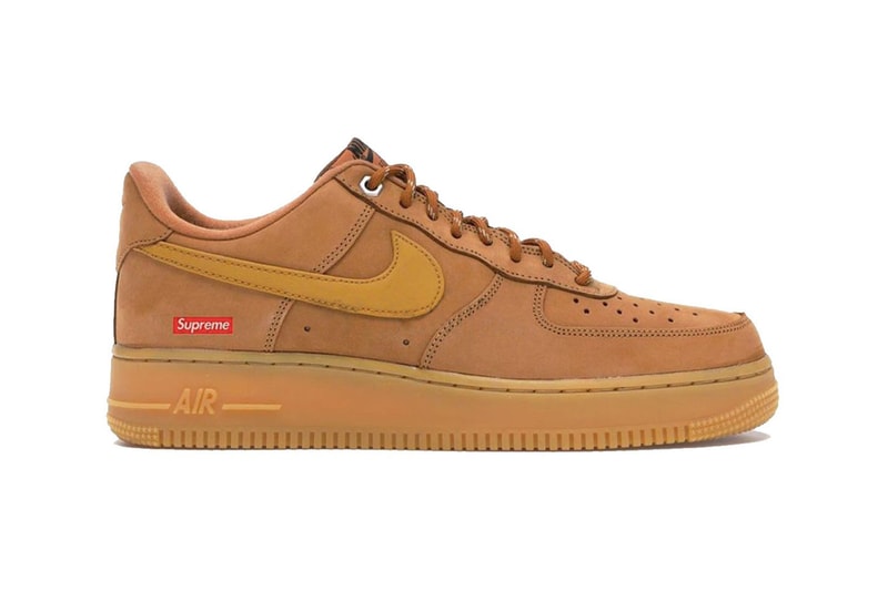 supreme nike air force 1 af1 low collaboration flax tan brown 2021 release rumors