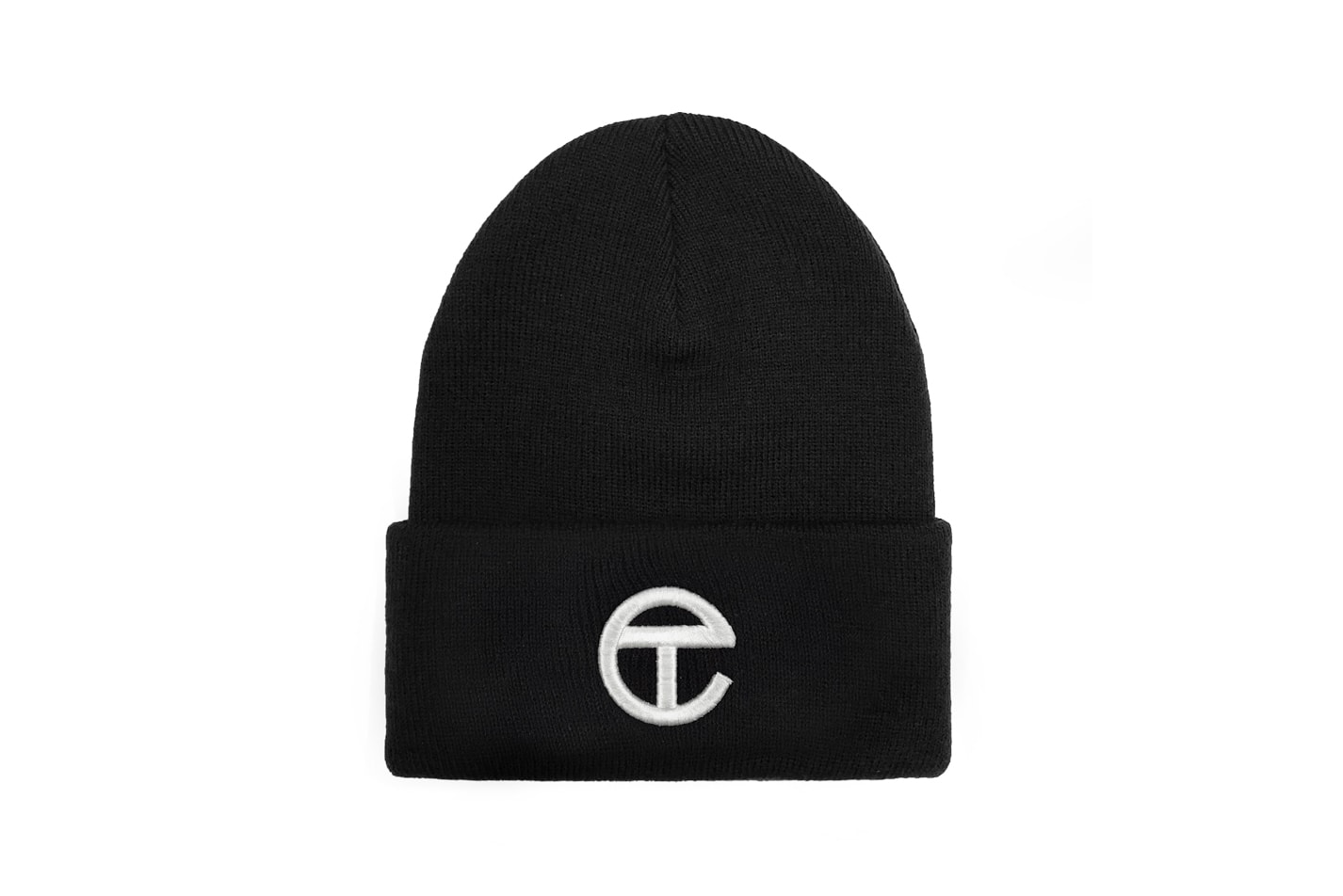 Telfar Logo Beanie Black White Hat