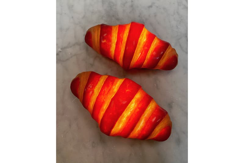 Pampshade x Dauphinette Croissant Lamp Pink Bread Light Collaboration