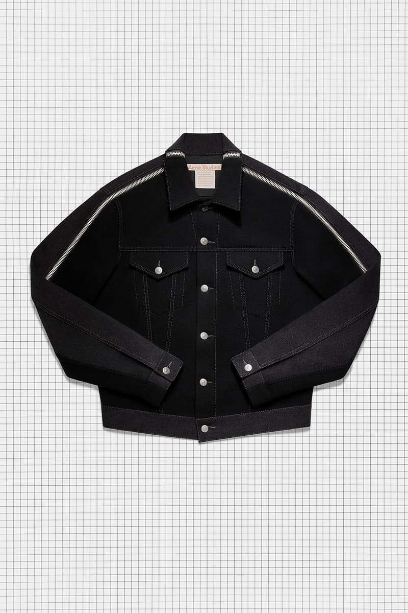 acne studios repurposed collection season 2 drop denim jacket oversized black