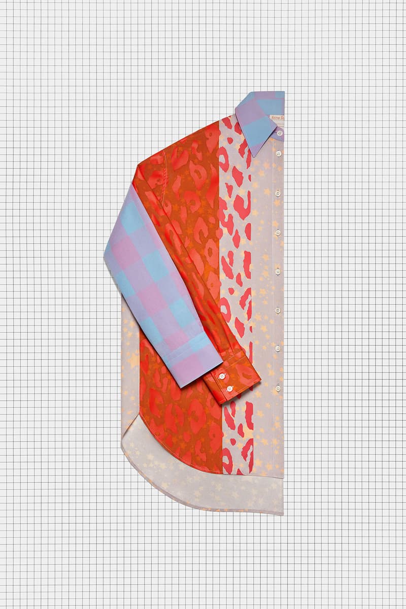acne studios repurposed collection season 2 drop sustainable color patterned shirts details patchwork