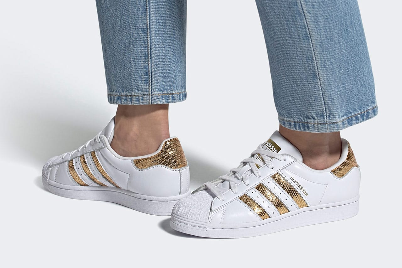 adidas gold shoes superstar