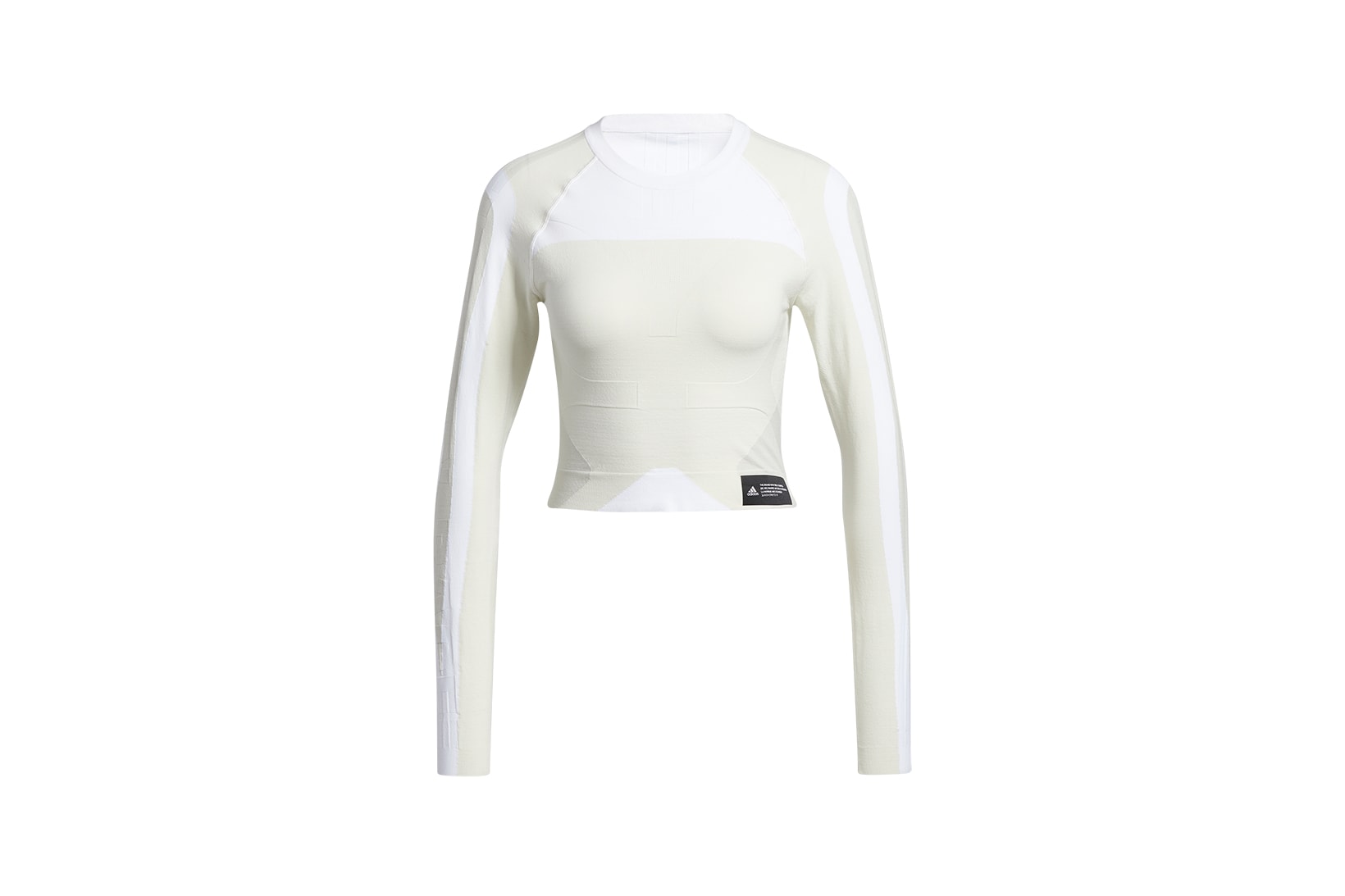 adidas pharrell williams pw primeknit fine collaboration activewear white long sleeve top