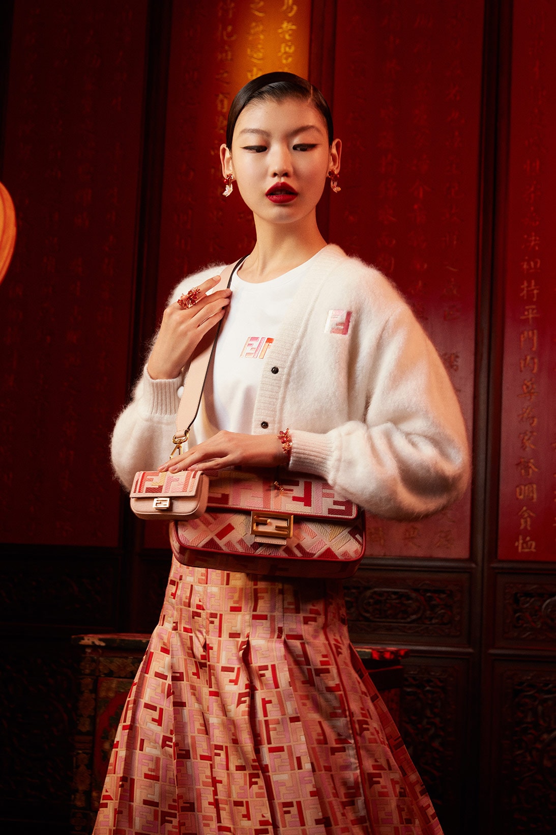 Fendi Baguette Designer Bag Lunar New Year of the Ox Rings Sweater Skirt Earrings Jewelry