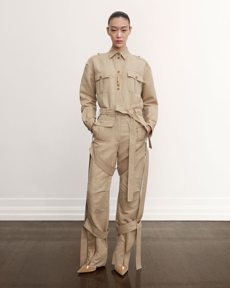 burberry fall winter fw21 pre-collection riccardo tisci beige jumpsuit sora choi