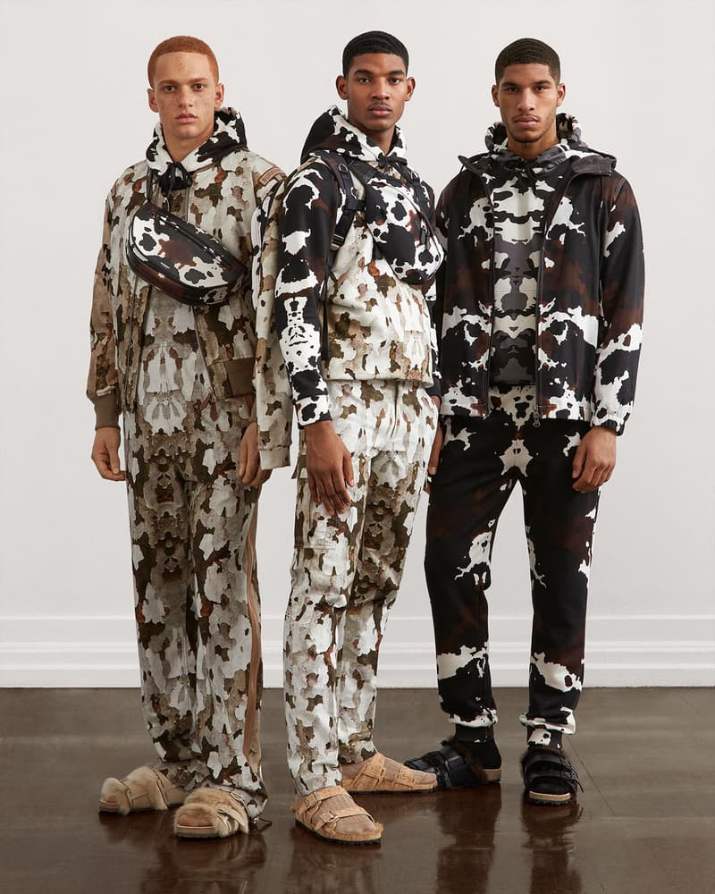 burberry fall winter fw21 pre-collection riccardo tisci camo print menswear jacket trousers