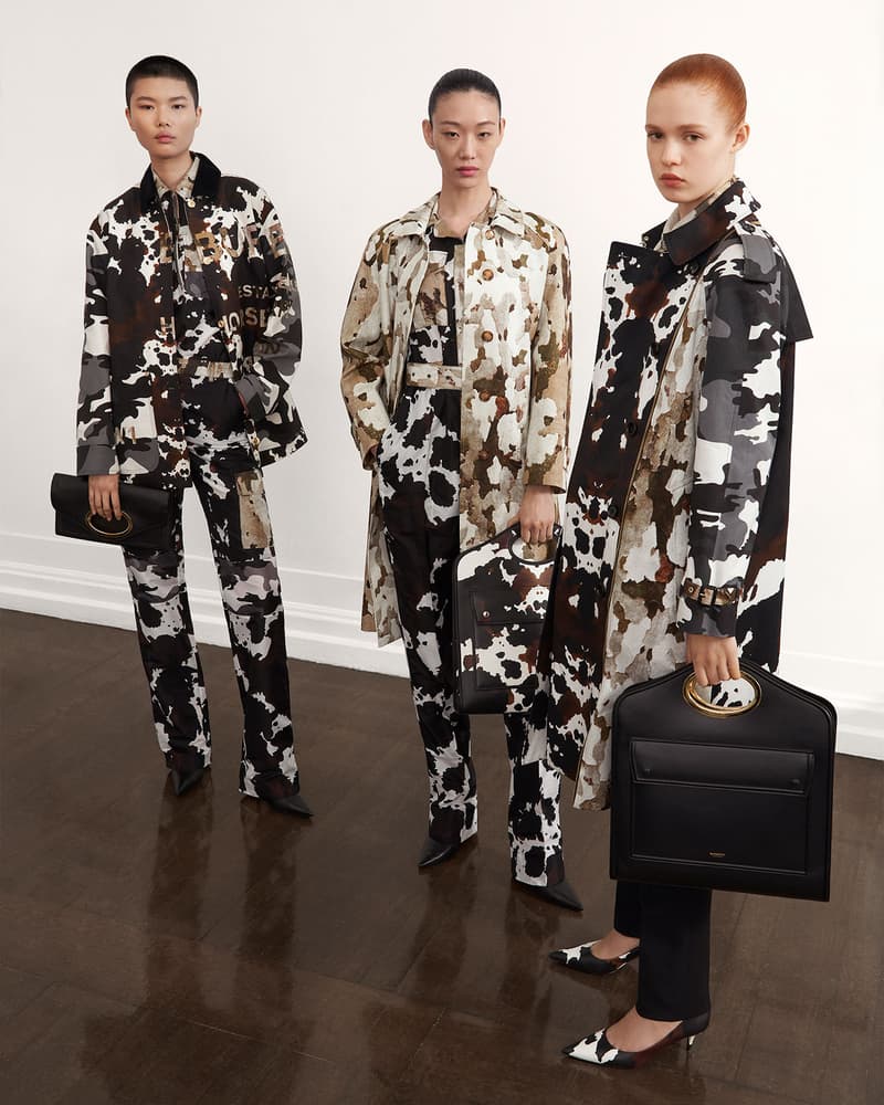 burberry fall winter fw21 pre-collection riccardo tisci camo print trousers jacket shirt