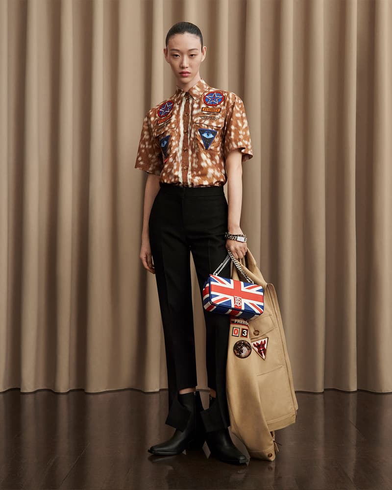 burberry fall winter fw21 pre-collection riccardo tisci army short sleeved shirt jacket bag