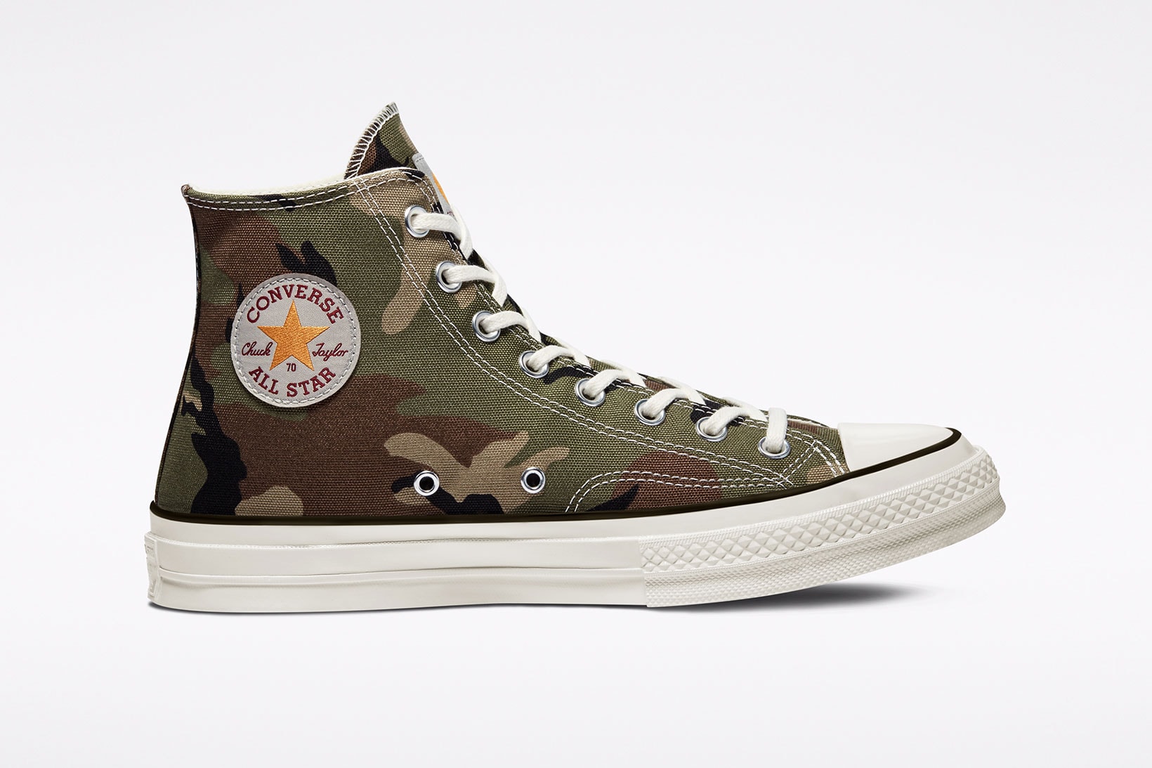 carhartt wip converse chuck 70 icons collaboration sneakers camo lateral logo