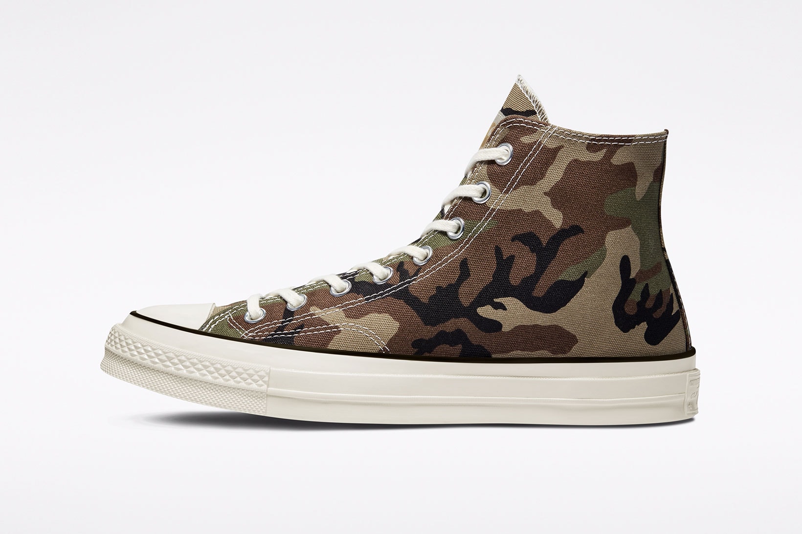 carhartt wip converse chuck 70 icons collaboration sneakers camouflage medial side details