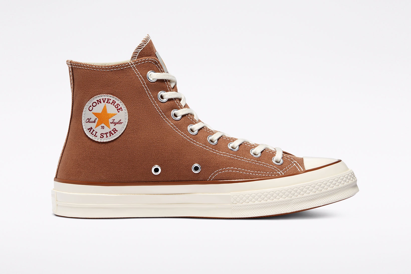 carhartt wip converse chuck 70 icons collaboration sneakers hamilton brown canvas logo