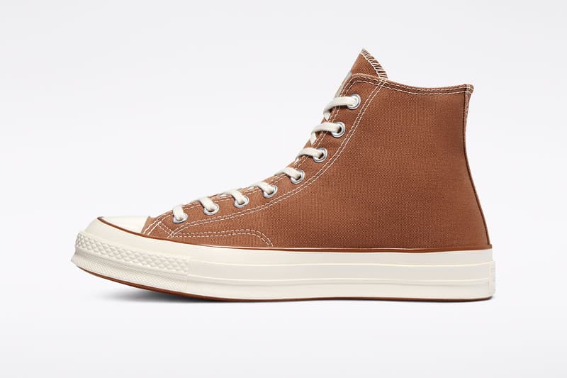 carhartt wip converse chuck 70 icons collaboration sneakers hamilton brown canvas