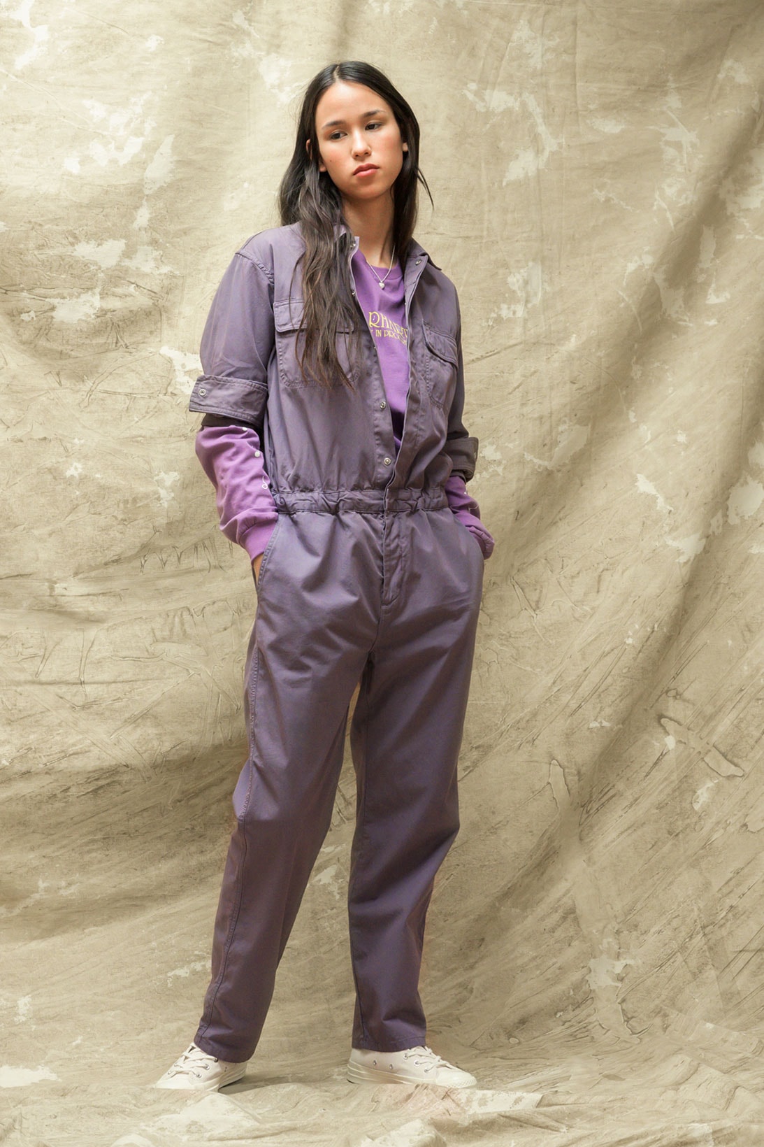 carhartt wip spring summer 2021 ss21 collection lookbook purple jumpsuit boilersuit