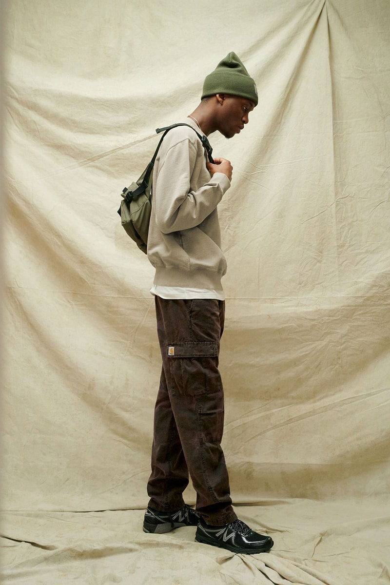 carhartt wip spring summer 2021 ss21 collection lookbook beanie sweatshirt cargo pants