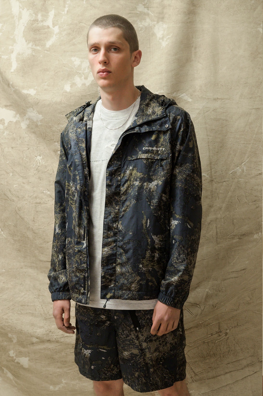 carhartt wip spring summer 2021 ss21 collection lookbook military camouflage jacket shorts