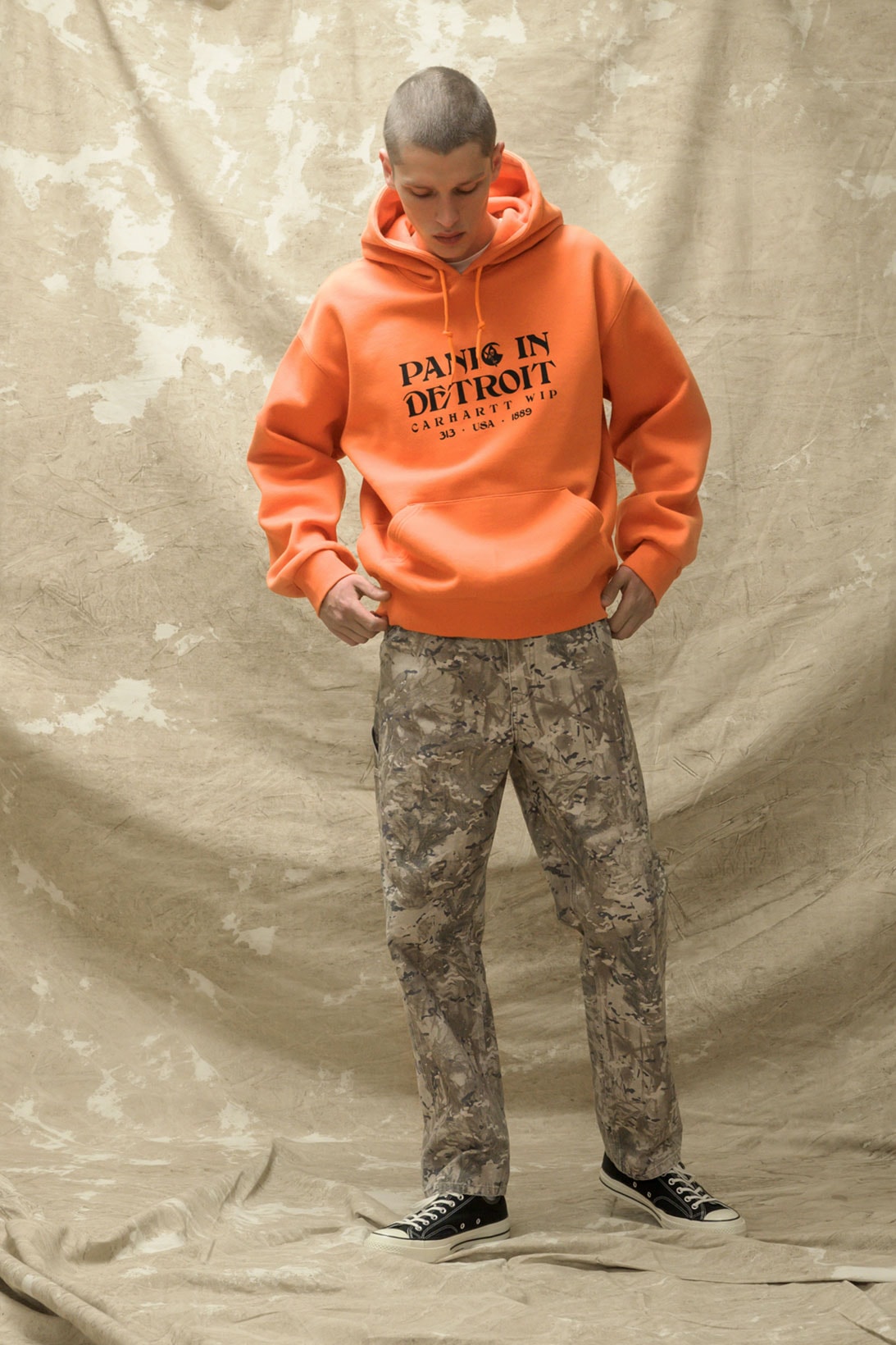 carhartt wip spring summer 2021 ss21 collection lookbook hoodie military camouflage pants