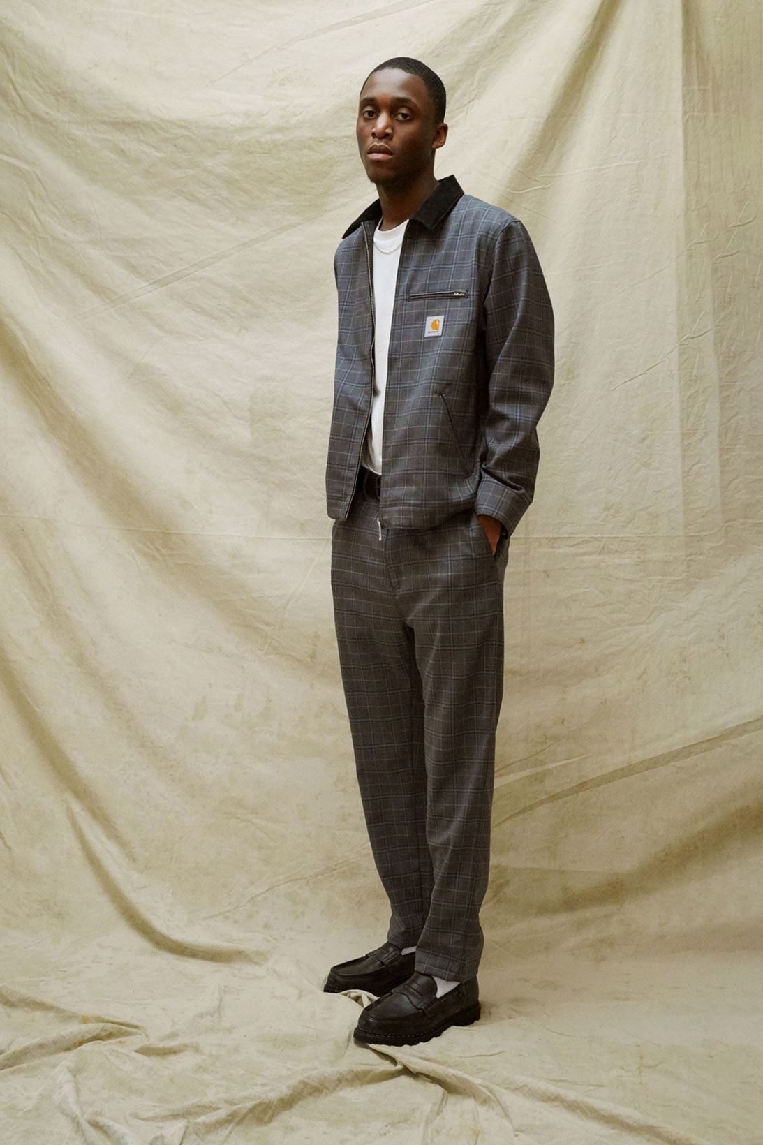 carhartt wip spring summer 2021 ss21 collection lookbook plaid check jacket pants