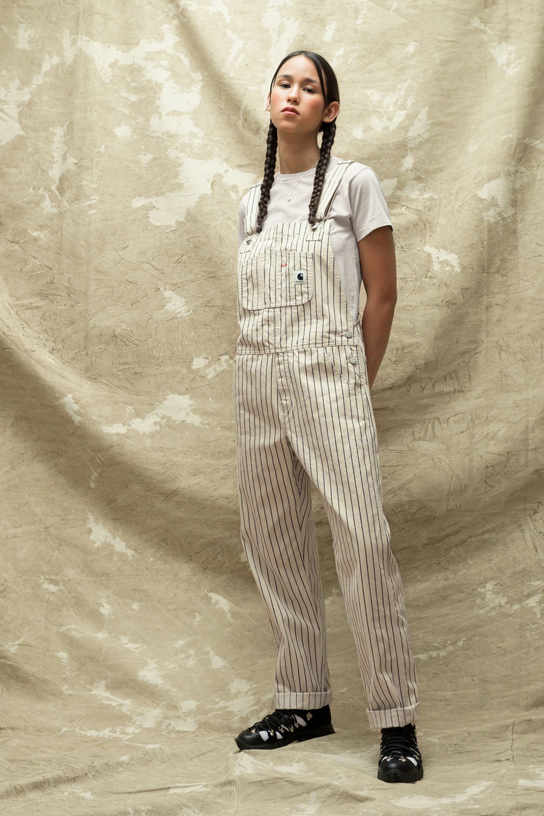 carhartt wip spring summer 2021 ss21 collection lookbook striped overalls t-shirt