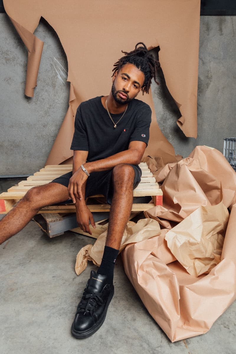 champion sustainable rebound washed black collection drop 2 tee shorts shoes