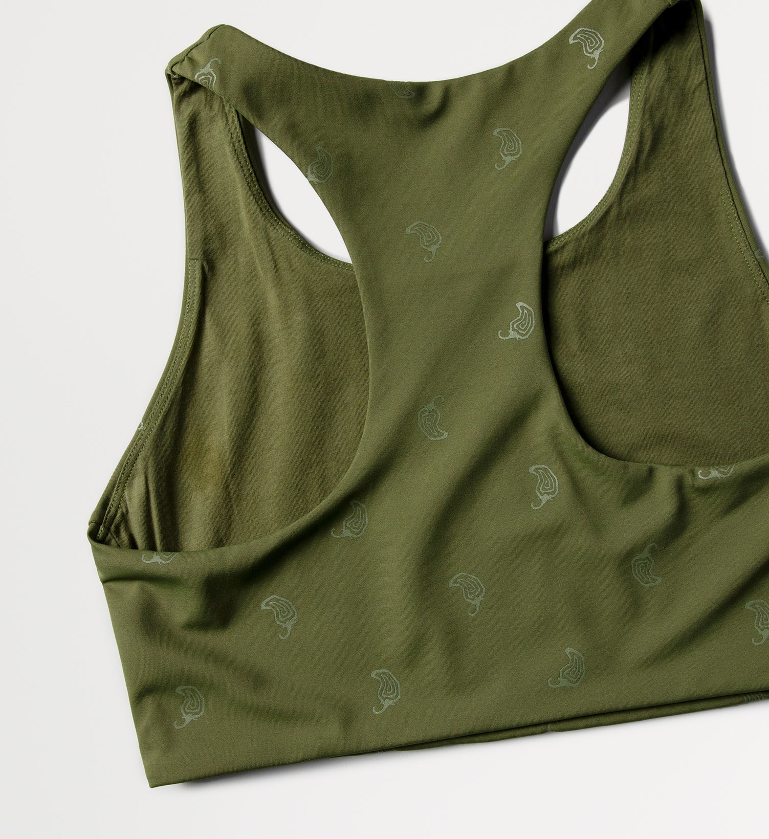chipotle activewear fitness sustainable sports bra khaki green