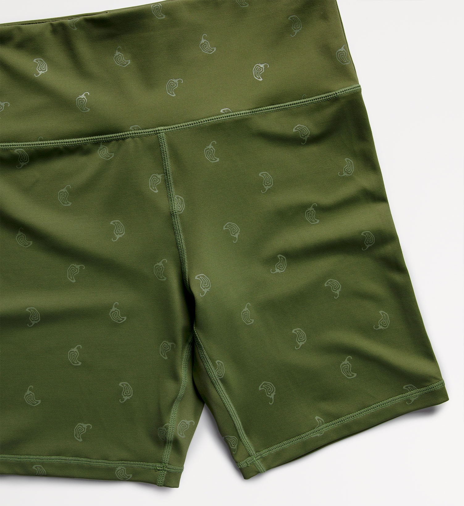 chipotle activewear fitness sustainable khaki green bike shorts