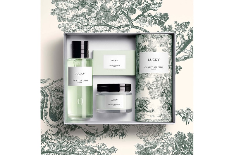 christian dior beauty perfumes fragrances toile de jouy limited edition lucky green box packaging cream soap