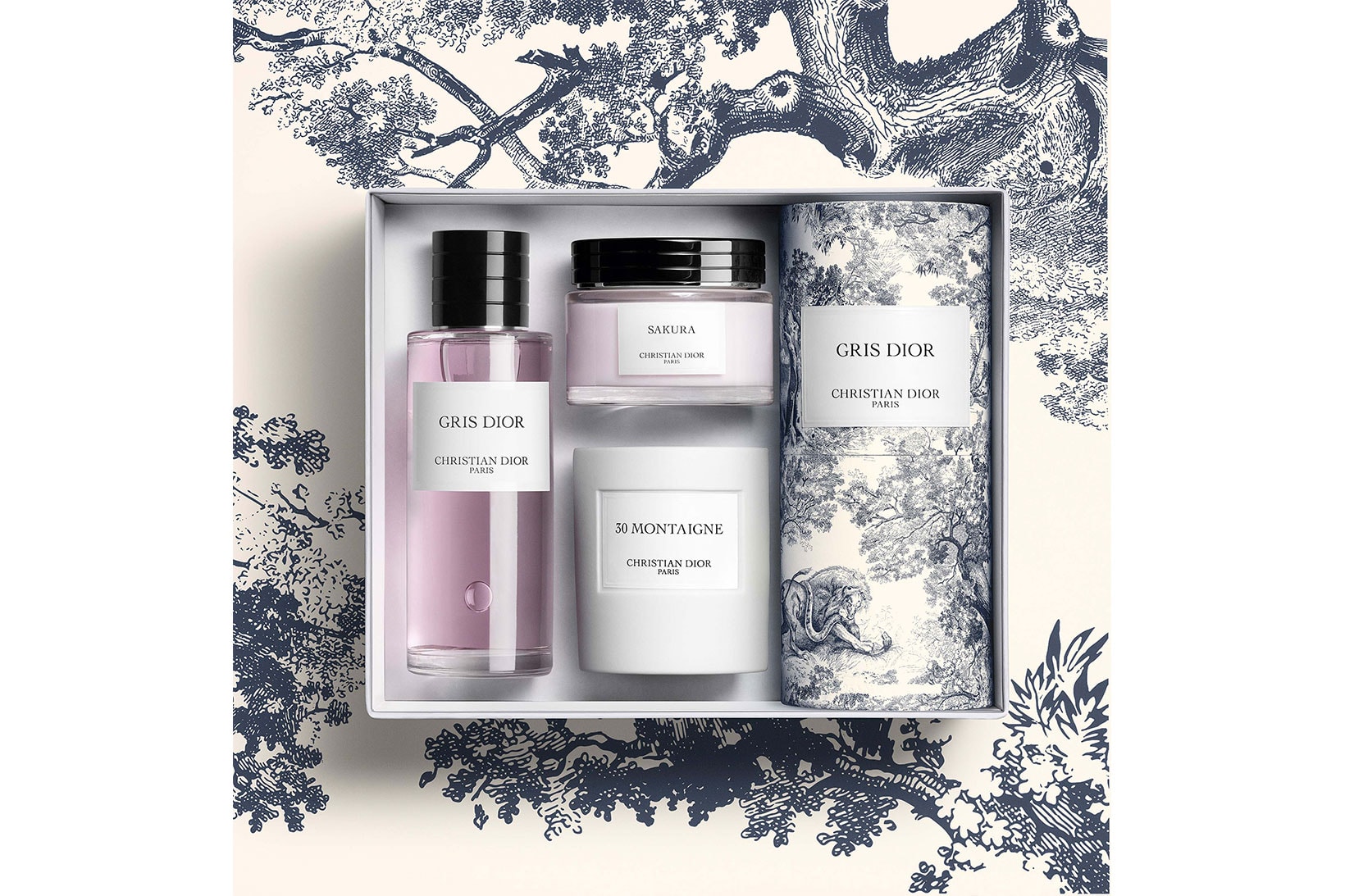 christian dior beauty perfumes fragrances toile de jouy limited edition gris purple sakura cream candle 30 montaigne
