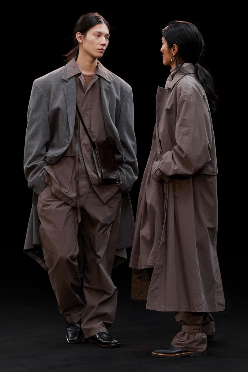 lemaire fall winter collection lookbook flaneur coats layered outfits oversized blazers christophe sarah linh tran 