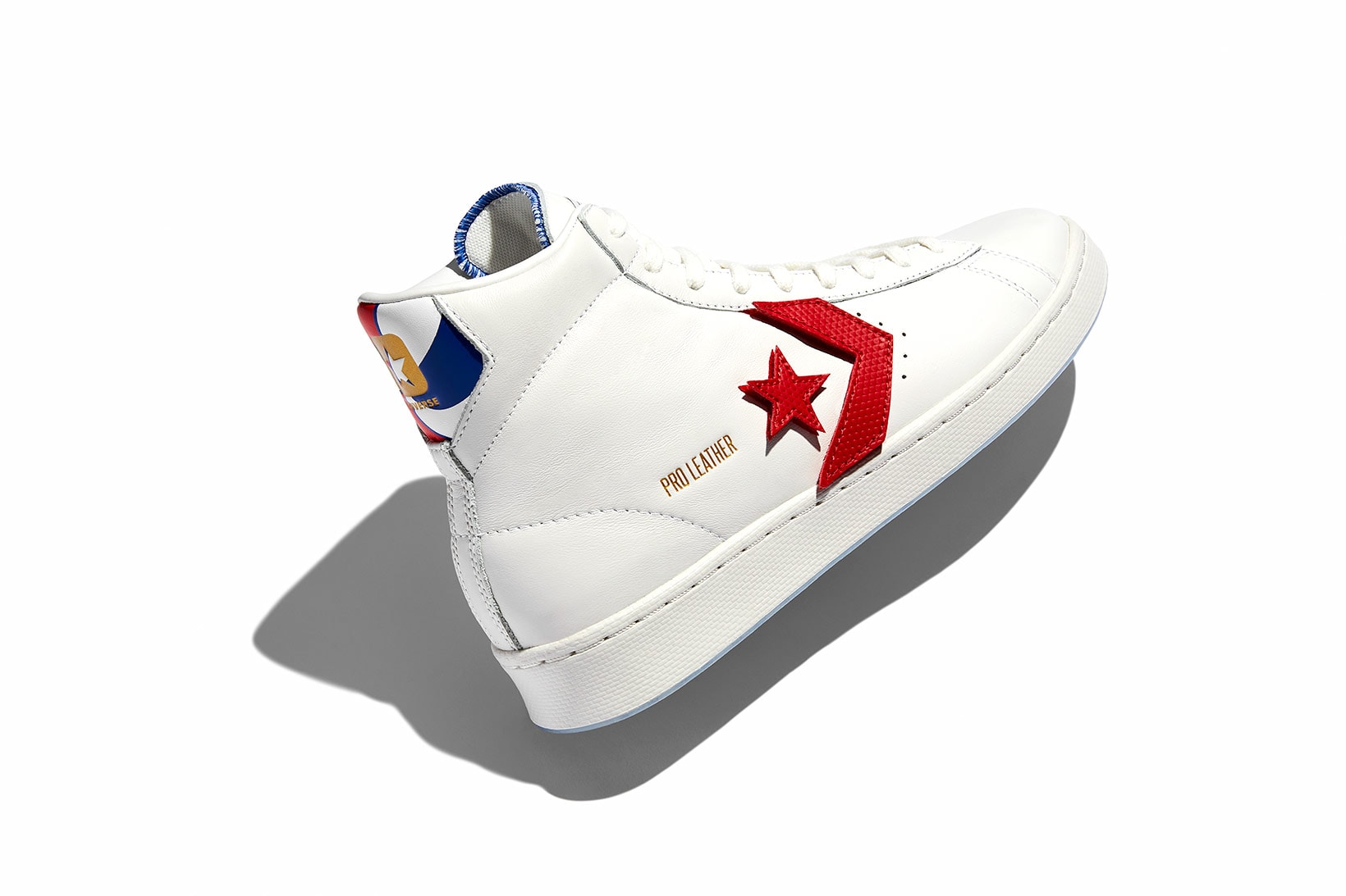 converse spring summer basketball collection pro leather white red high top lateral