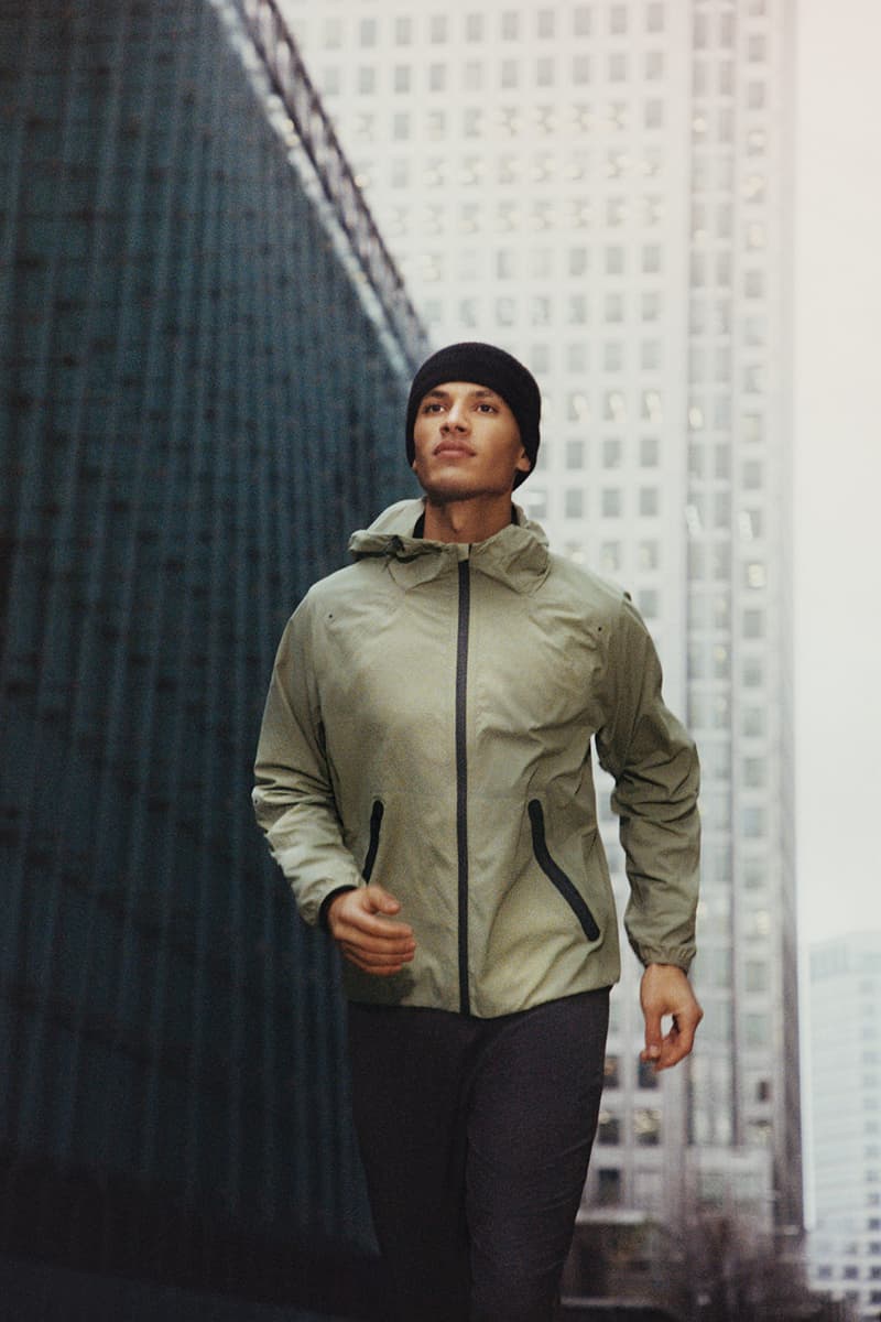cos activewear collection drop 2 mens jacket beanie pants buildings